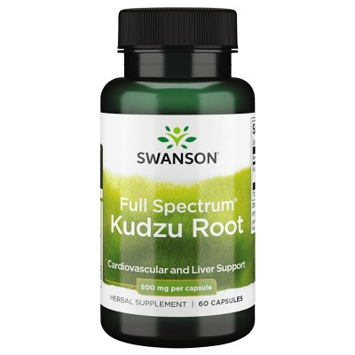 Swanson Herbal Supplements Full Spectrum Kudzu Root, 500 mg, 60 Caps.