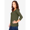 Jessica London Women's Plus Size Stretch Cotton Scoop Neck Tee - 4 of 4