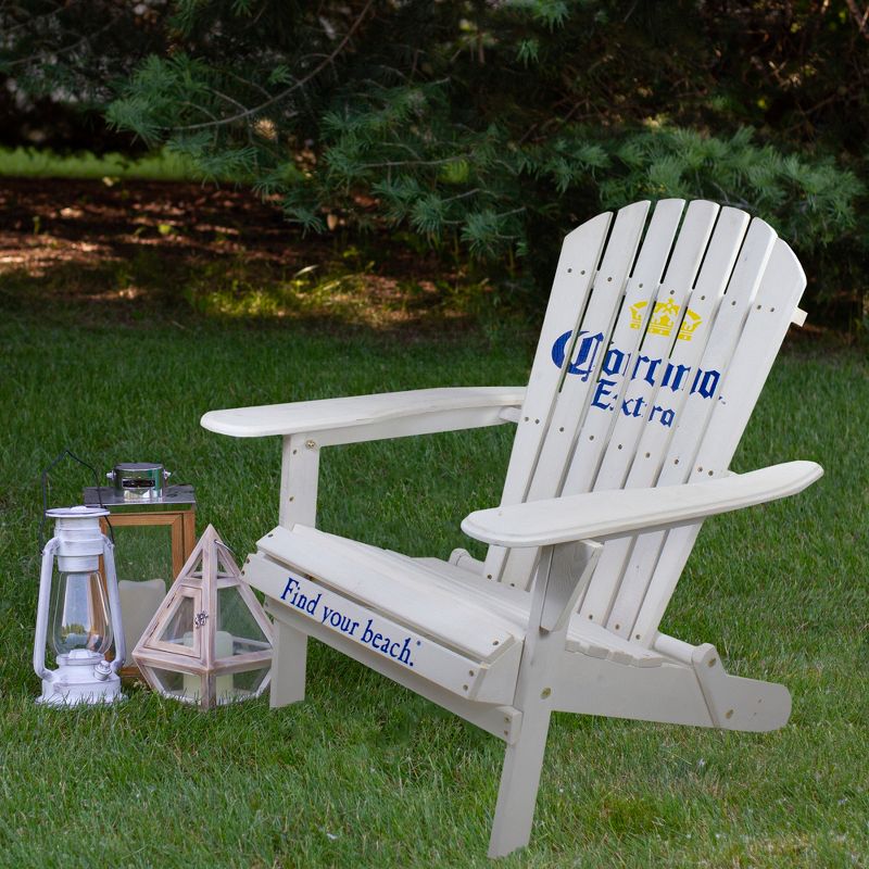 Northlight 36" White Corona Classic Folding Wooden Adirondack Chair, 2 of 6