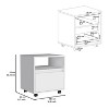 NicBex Nightstand with Drawer,Modern Side Table with Storage Space,Bedside Table for Bedroom,Living Room,Black/White - 3 of 4