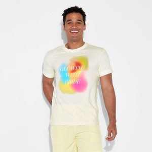 Pride Adult Short Sleeve 'Glowing With Pride' T-Shirt - Ivory - 1 of 3