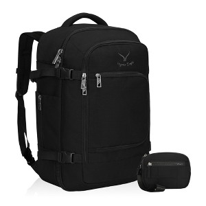 Hynes Eagle 40L Dry-Wet Travel Backpack Wristlet Wallet Set-Black - 1 of 4