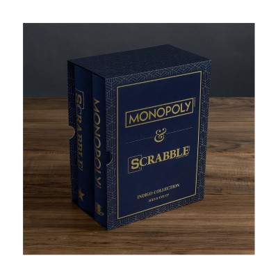 WS Game Company Monopoly, Scrabble & Clue Bookshelf Board Games on