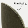 Modern Upholstered Dining Chair with Castors Round Dining Room Chair with Cushioned Backrest Linen Barrel Dining Chair for Kitchen -Tanpinhause - 4 of 4