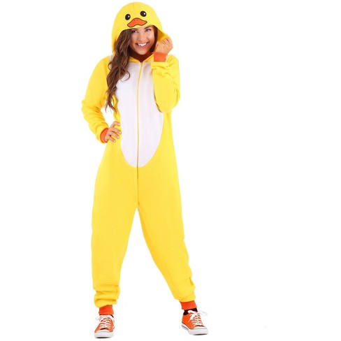 Halloweencostumes Yellow Adult Duck Onesie Target