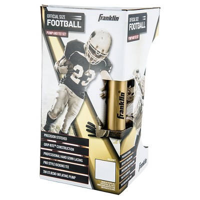 Franklin Sports Grip-Rite Pump & Tee Football Set Official - Brown - Thumbnail 2
