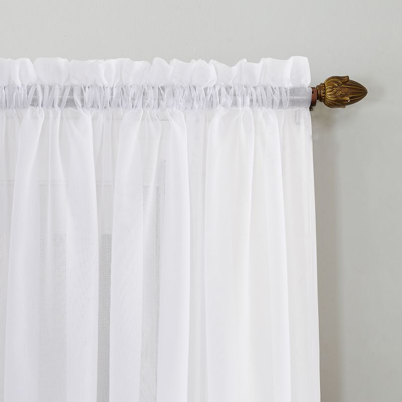 Calypso Voile Rod Pocket Sheer Curtain Panel - No. 918 , 3 of 7