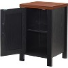 Kings Brand Furniture Sendero Modern Side End Table Nightstand with Storage Cabinet & Shelf for Bedroom, Living Room, or Office - 4 of 4