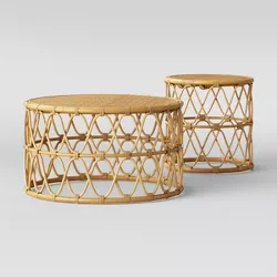 Jewel Round Coffee and Side Table Set Natural - Opalhouse™