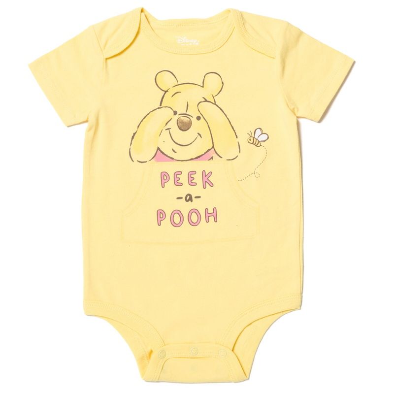 Disney Winnie the Pooh Tigger Winnie the Pooh Baby 4 Pack Snap Bodysuits Newborn to Infant , 2 of 8