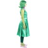 HalloweenCostumes.com Women's Disgust Costume | Adult Disney and Pixar Inside Out Green Dress with Purple Scarf and Green Wig - 2 of 4