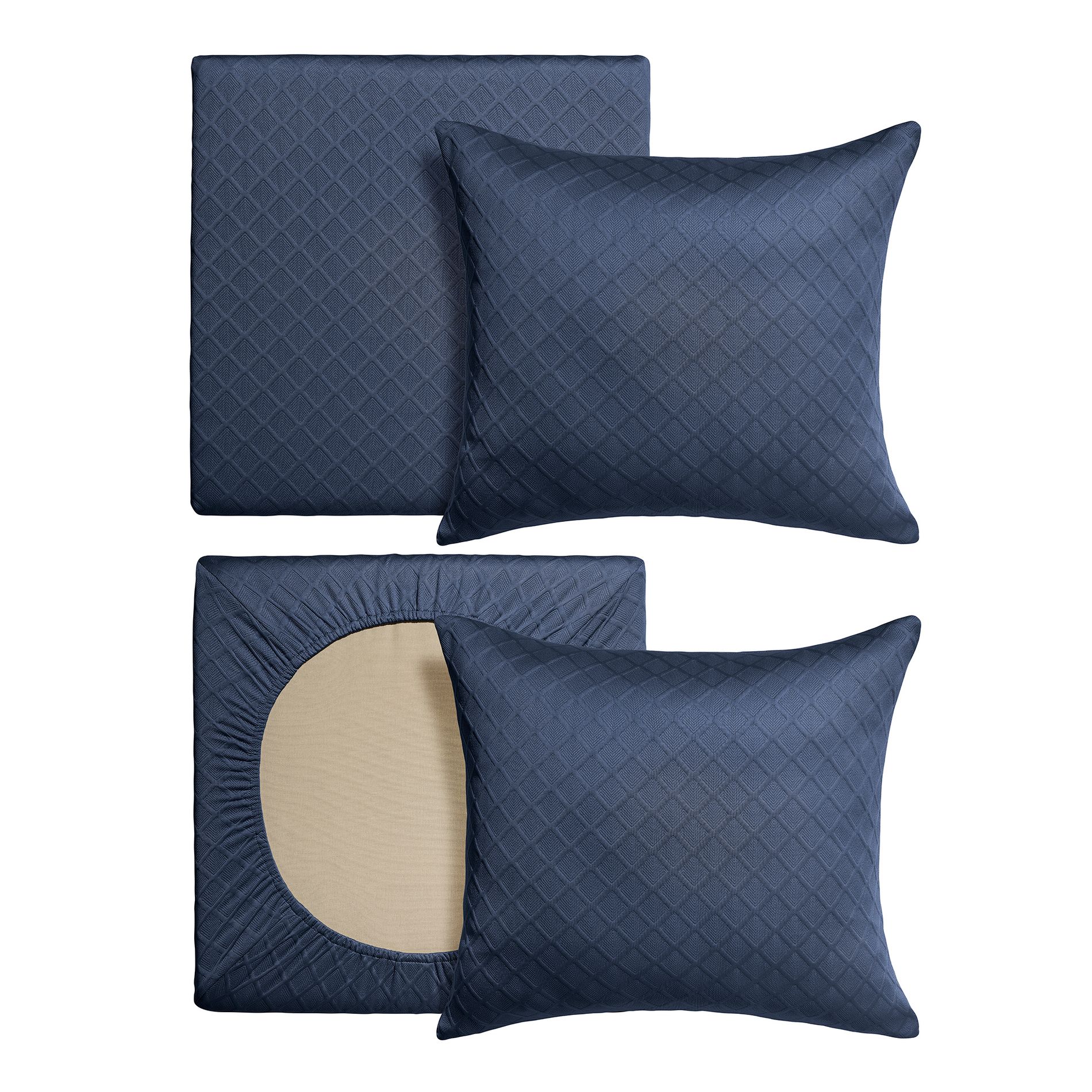 ARDEN Elastic Deep Seat Cushion Cover, (2-Pack), Stretch Knit Patio Cushion Slipcover, Fade Resistant, Machine Washable