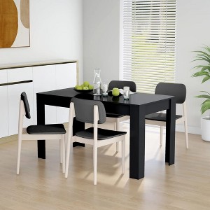 vidaXL Dining Table Black 55.1 in.x29.3 in.x29.9 in. Engineered Wood - 1 of 4