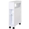 Dexmalle Wood Rolling Narrow Bathroom Side Storage Cabinet - 4 of 4