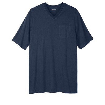 KingSize Men's Big & Tall Shrink-Less Lightweight Longer-Length V-Neck T-Shirt