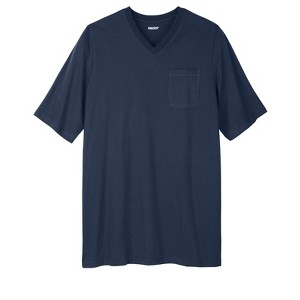 KingSize Men's Big & Tall Shrink-Less Lightweight Longer-Length V-Neck T-Shirt - 1 of 4