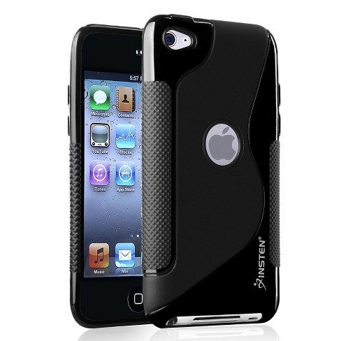 Insten Tpu Rubber Skin Case Compatible With Apple Ipod Touch 4th  Generation, Frost Black S Shape : Target