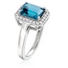 Ross-Simons 2.60 Carat London Blue Topaz Ring With .25 ct. t.w. Lab-Grown Diamonds in Sterling Silver - 3 of 4