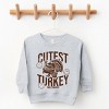 SmileyWorld Cutest Turkey Distressed - Toddler Graphic Sweatshirt and Youth Graphic Sweatshirt - 2 of 3