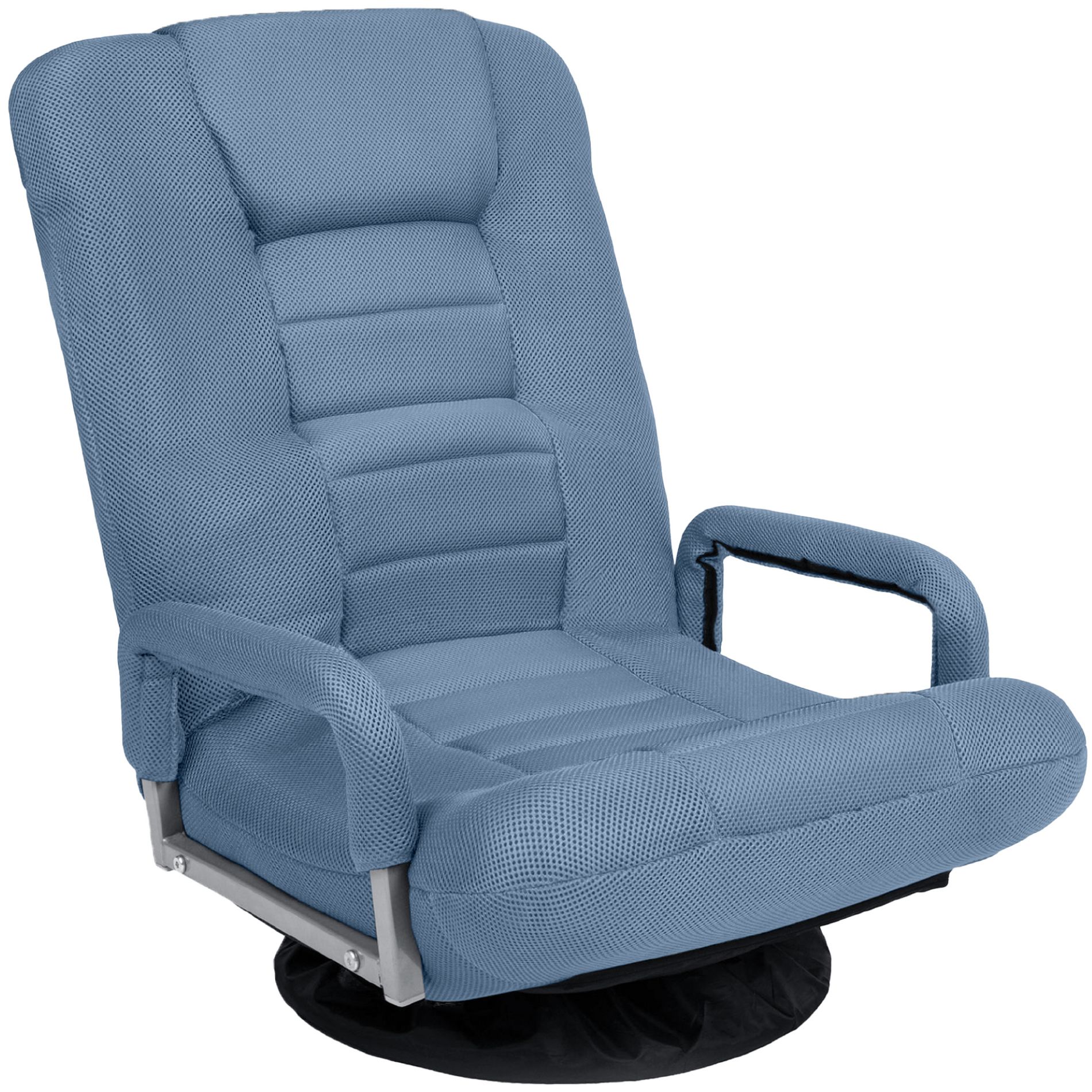 Best Choice Products 360-Degree Swivel Gaming Floor Chair w/ Armrest Handles, Foldable Adjustable Back
