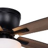 VAXCEL Lisbon 42-in. Black and Hickory Flush Mount Hugger Ceiling Fan with LED Light Kit and Pull Chain - 4 of 4