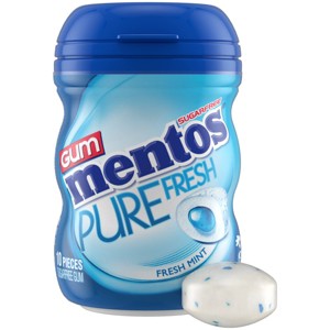Mentos Pure Fresh Nano Bottle Fresh Gum Stocking Stuffers - Mint - 0.705oz - 1 of 4