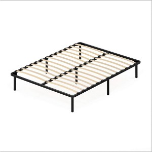 Furinno Angeland Sleigh Black Bed Frame , Queen - 1 of 4