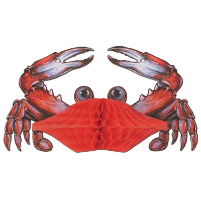 Beistle 11" Tissue Crab Centerpiece 4/Pack 55520