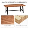 Karl Home Patio Poplar Wood Coffee Table With Metal Legs - 2 of 4