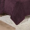 Plazatex Chevron Reversible and Comfortable Braided Oversized Plush All Season Blanket, Queen, Plum - 2 of 3