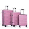 Whisen 3-Piece Set(20/24/28 in.) Hardshell ABS Lightweight Suitcase Suitcase Luggage Sets with TSA Lock and Two Hooks - 2 of 4