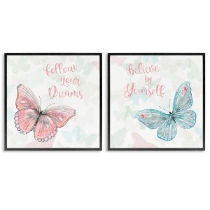 Stupell Industries Believe In Dreams Butterflies, 12" x 12" - 1 of 4