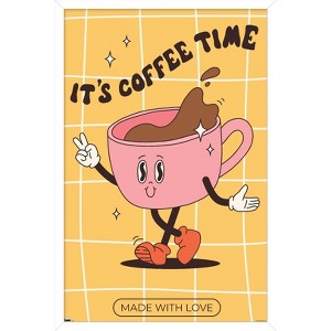 Trends International It's Coffee Time Framed Wall Poster Prints - 1 of 4