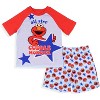Sesame Street Toddler Boys' Elmo All Star Cuddle Monster Pajama Set Short Blue - 2 of 4