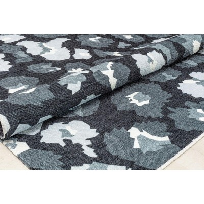 Elizabeth Sutton Modern Gray Floral 8' x 10' Synthetic Area Rug