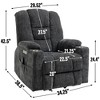 Large Chenille Power Lift Recliner Chair with Massage and Heat for Elderly, Dual USB (A & C) Ports and 2 Steel Cup Holders - 3 of 4