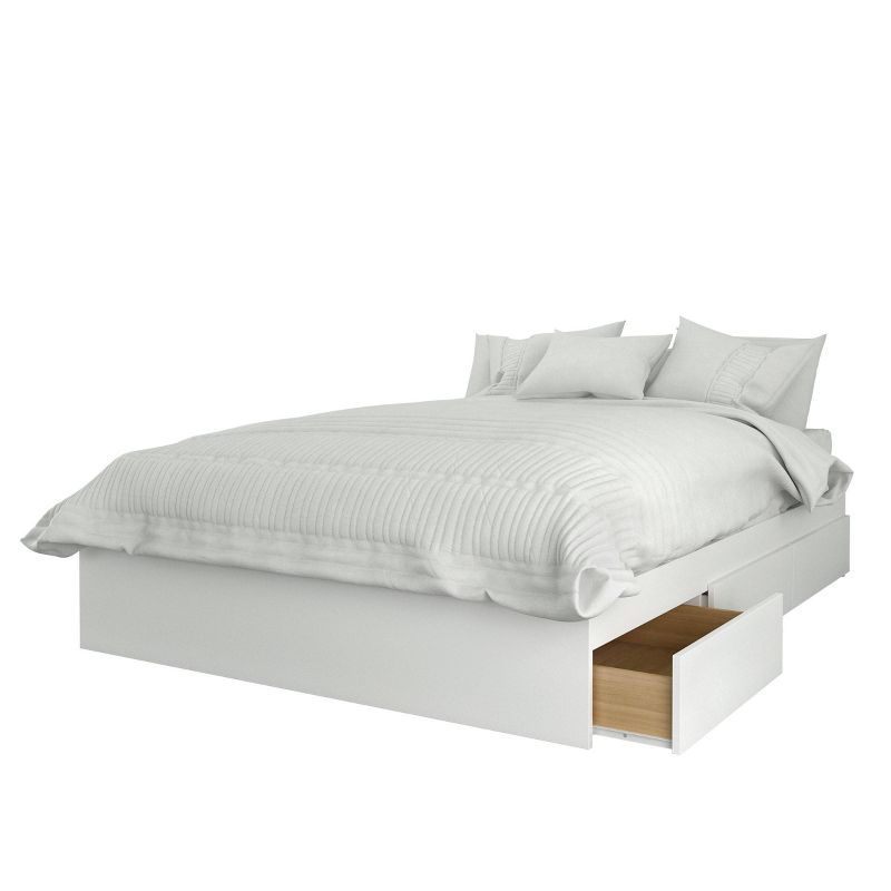 Modena 3 Drawer Storage Bed with Headboard White/Truffle - Nexera, 3 of 5