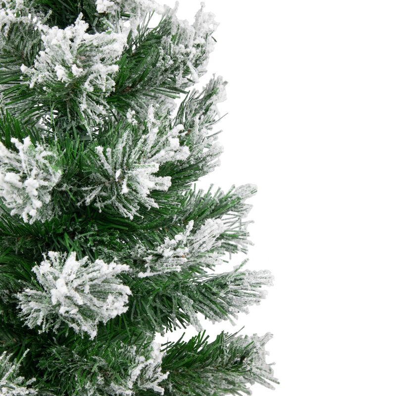 Northlight 1.8 FT Flocked Pine Full Artificial Christmas Tree in Burlap Base - Unlit, 4 of 7