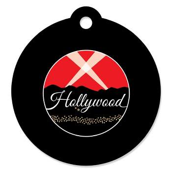 Big Dot of Happiness Red Carpet Hollywood - Assorted Movie Night Party Gift Tag Labels - to and from Stickers - 12 Sheets - 120 Stickers