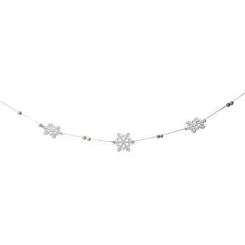 Northlight 8' Clear Iridescent Snowflake Beaded Christmas Garland, Unlit, 1  - Fry's Food Stores