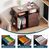 Mlezan 2-Drawer File Cabinet: Mobile on Wheels, Metal Storage with Shelf. Ideal for Printer, Letter, or A4 Files in Home or Office. - 4 of 4