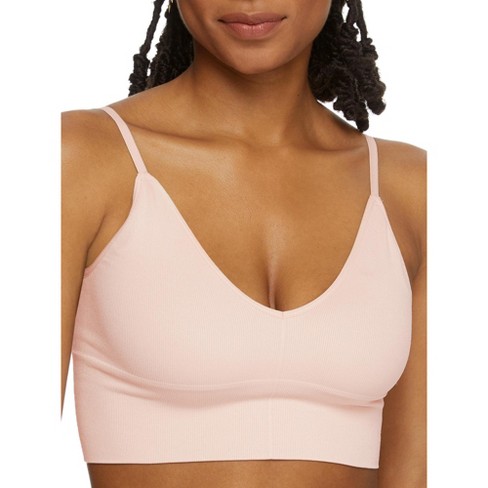 Maidenform Pure Comfort Stretch-Lace Bralette, Wireless Triangle Demi  Bralette with Removable Cups, Comfortable Bra