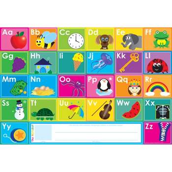 Ashley Productions® Placemat Studio™ Smart Poly® ABC's Learning Placemat, 13" x 19", Single Sided, Pack of 10