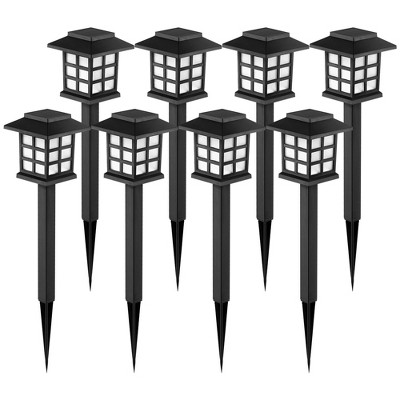 GIGALUMI Warm White Solar Path Lights, Waterproof LED with 10-Hour Runtime for Gardens, Patios & Driveways