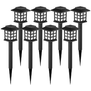 GIGALUMI Warm White Solar Path Lights, Waterproof LED with 10-Hour Runtime for Gardens, Patios & Driveways - 1 of 4
