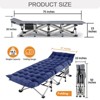 SUGIFT 2 Pack Camping Cot for Adults Foldable Heavy Duty Cot for Sleeping with Mattress and Carry Bag - 3 of 4