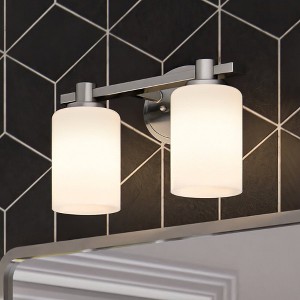 Urban Ambiance Luxury New Traditional Bath Light,  8''H x 13''W,  Brushed Nickel Finish, ULB2101 - 1 of 4