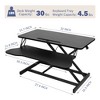 LIVAREEmlen 32'' Desk Converter, Height Adjustable Sit to Stand Riser, Dual Monitor and Laptop Workstation with Wide Keyboard Tray (BLACK) - 2 of 4