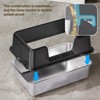Cat Litter Box Stainless Steel, High Sides Cat Litter Box Metal Litter Tray, Anti-Splash Deepened Semi-Enclosed Large Cats Toilet - 4 of 4