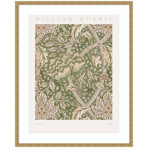 Kate and Laurel Framed Art Poster William Morris Windrush 1883 by The Art Institute of Chicago, 34x42, Mila Dark Gold - 1 of 4
